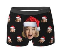 Générique Caleçon Personnalise Homme Visage Drôle de Photo Personnalisé Caleçons Original Photo Personnalise Sport Boxers Nouveauté Homme sous-Vêtements pour Mari Père Ami