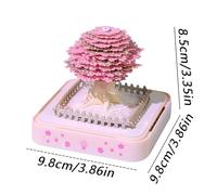 Générique Calendrier 3D 2026 | Calendrier de Bureau Mini à Feuilles à Détacher,Bloc-notes Avec Gravure D'Horloge Et Étui Acrylique,Pour Thanksgiving Noël Crémaillère Décoration De Bureau