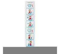 Générique Calendrier d'apprentissage de la propreté - Autocollant de Tableau de Calendriers visuels étape par étape Idéal pour Les Besoins spéciaux Outil de Soutien à Système de r