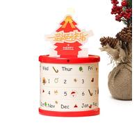 Générique Calendrier de Noël Porte-stylo,Calendrier de Bureau Tournant Multifonctionnel - Porte-Stylo De Bureau | pour Enseignant Artiste Secrétaire École Maison Salle de Classe Bibliothèque Studio