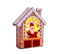Générique Calendrier Perpétuel Affichage du Jour de Maison Lumineuse en Bois Design Enneigé, Décoration Créative et Éclairage Intégré pour Maison