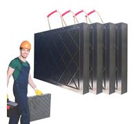 Générique Cales de stabilisation Robustes pour Camion nacelle - Lot de 4, 50 x 50 x 4 cm | Cales de cric et de nivellement pour remorques/grues | Blocs stabilisateurs avec poignée, durables et sûrs