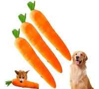 Générique Calming Carrot Dog Toy, Large Sturdy Plush Multi-squeaks Dog Cat Toys, The Mellow Calming Carrot, Chewing for Pup, Large&Small Plush Playthings (3-PCS)