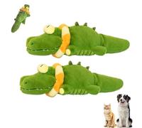 Générique Calming Crocodile Dog Toy, Palligator Dog Toy Tough, Calming Crocodile, Puppy Toys to Keep Them Busy, Rechargeable, Washable, for Small, Medium & Large Dogs (2pcs)