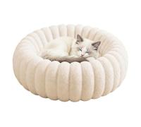Générique Calming Dog Bed - Round Donut Plush Pet Bed Securely on The Floor