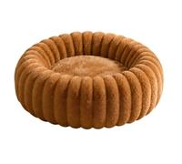 Générique Calming Dog Bed - Round Donut Plush Pet Bed Securely on The Floor