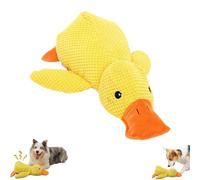 Générique Calming Duck Dog Toy, The Mellow Dog Calming Duck, Calmi ng Ducks to y for Dogs, Durable Stuffed Yellow D ucks D OG Toy, Squeak Do g to ys Indoor Puppy Essentials (Yellow,Small)