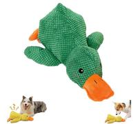 Générique Calming Duck Dog Toy, The Mellow Dog Calming Duck, Calmi ng Ducks to y for Dogs, Durable Stuffed Yellow D ucks D OG Toy, Squeak Do g to ys Indoor Puppy Essentials (Green,Large)