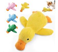 Générique Calming Duck Toy for Dogs,2025 Cute Yellow Calming Duck,The Mellow Dog,Crinkle Squeaky Plush Yellow Stuffed Chew Toys (Yellow is Large)