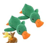 Générique Calming Duck Toy for Dogs, Vivahine Calming Duck Toy, 2025 New The Mellow Dog Emotional Support, Squeak for Small, Indoor Small (Green*2)