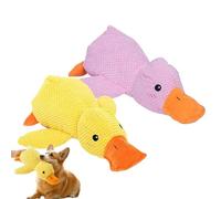 Générique Calming Duck Toy for Dogs, Vivahine Calming Duck Toy, 2025 New The Mellow Dog Emotional Support, Squeak for Small, Indoor Small (Pink+Yellow)