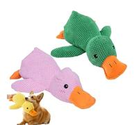 Générique Calming Duck Toy for Dogs, Vivahine Calming Duck Toy, 2025 New The Mellow Dog Emotional Support, Squeak for Small, Indoor Small (Green+Pink)
