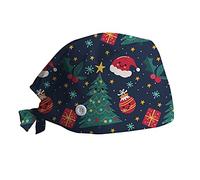 Générique Calot Chirurgien Femme Casquette de Travail Réglable Bouton Bande de Sueur Poche Queue de Cheval Casquette de Gommage Chirurgical Cheveux Longs Unisexe pour Fournitures de Soins Personnels