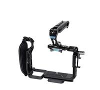 Génerique Camera Cage, Kit Cage complète for caméra avec poignée supérieure, accès Libre aux Commandes, Ports et Accessoires, Compatible avec Sony FX3 et FX30.(W Top Handle-B)