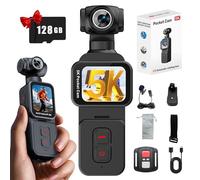 Générique Caméra d‘Action 5K, écran Tactile Rotatif de 1,69 Pouces, Objectif Grand Angle Rotatif 270° de Suivi Facial, Wi-FI, télécommande et contrôle d‘Application pour Les Sports de Voyage