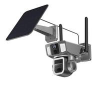 Générique Caméra de Surveillance Solaire PTZ 2K sans Fil (WiFi + 4G), Zoom 10X, Batterie 20000mAh, Détection de Mouvement, Double Lentille 360°, Audio Bidirectionnel, Vision Nocturne, IP66