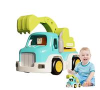 Générique Camion De Construction,Jouets Éducatifs de Transporteur d'Excavatrice - Voiture À Rétro De, pour Garçons Et Filles Tout-Petits Cadeau D Anniversaire