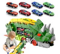 Générique Camion De Dinosaure Portable, Camion De Dinosaure avec Jouet De De Dinosaure Glissant Pliable | Toys De De Dinosaure pour Les Tout-Petits, Voiture De Transport Coulissante Pliable avec G