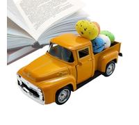 Générique Camion de Pâques, camionnette de Pâques | Modèle de Voiture de ramassage avec des œufs | Happy Spring Small Truck Decorations, Paster Farmhouse Metal Model pour la décoration de Vacances