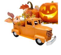 Générique Camion Métallique Pick-up Vintage Thanksgiving 32 cm | Décorations De Cuisine Rustique Et Moisson Pour Automne Halloween Table À Manger Cuisine Salon Fête
