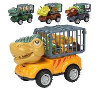 Générique Camion Porteur De Dinosaures - Jeu de 4 Dinosaures pour Tout-Petits | Jeu de Construction Course Aventure avec Pièces à Assembler