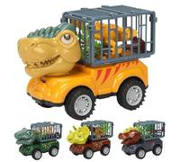 Générique Camion Transporteur de Dinosaures - Jouets De Dinosaures Interactifs 4 Pièces | Jeu Éducatif D'Association Activités Véhicules Garçons Voiture Collection Ingénierie Aventurier