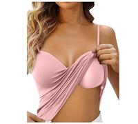 Générique Camisole Femme débardeur avec Soutien-Gorge intégré Débardeur de en Yoga Gilet rembourré à Bretelles Ajustables Débardeurs pour Femmes Soutien-Gorge Legami Saint Valentin