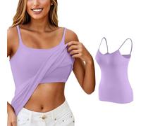 Générique Camisole Femme débardeur avec Soutien-Gorge intégré Débardeur de en Yoga Gilet rembourré à Bretelles Ajustables Débardeurs pour Femmes Soutien-Gorge Legami Saint Valentin
