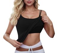 Générique Camisole Femme débardeur avec Soutien-Gorge intégré Débardeur de en Yoga Gilet rembourré à Bretelles Ajustables Débardeurs pour Femmes Soutien-Gorge Legami Saint Valentin
