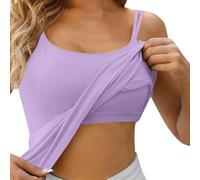 Générique Camisole Femme débardeur avec Soutien-Gorge intégré Débardeur de en Yoga Gilet rembourré à Bretelles Ajustables Débardeurs pour Femmes Soutien-Gorge Legami Saint Valentin