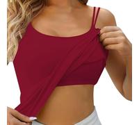Générique Camisole Femme débardeur avec Soutien-Gorge intégré Débardeur de en Yoga Gilet rembourré à Bretelles Ajustables Débardeurs pour Femmes Soutien-Gorge Legami Saint Valentin