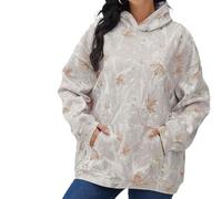 Générique Camo Hoodie Womens Long Sleeve Maple Leaf Print Camouflage Oversized Pullover Sweatshirt with Pocket (M,S)