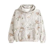 Générique Camo Hoodie Womens Long Sleeve Maple Leaf Print Camouflage Oversized Pullover Sweatshirt with Pocket (J,M)