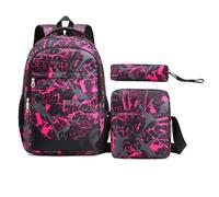 Générique Camouflage École Primaire Noir Sac à Dos Bandoulière Garçons École de Campus Cartables Bleu pour Filles Ado Filles Sac d'école Primaire avec Trousse et Sac Bandoulière(violet)