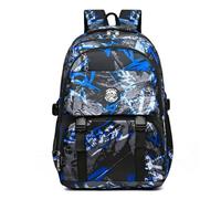 Générique Camouflage École Primaire Sac à Dos Noir Pour Garçons École de Campus Cartables Vert pour Filles Sac d'école Primaire pour Adolescentes (bleu)