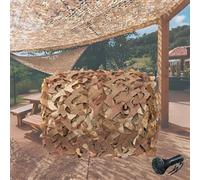 Générique Camouflage Net Sable Patio Pergola 1.5x2m 2×3m 3×3.5m 3×6m 4×4m 4×6m 4×7m 5×5m 1.5x20m 210D Reinforced Toile Ombrage Exterieur pour Camping, Chasse, Décoration, Crème Solaire(4x7 M)