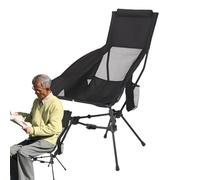 Générique Camping Chairs, Outdoor Folding Seat, Compact Lightweight Chair with Head Support, Portable for Hiking, Beach, Fishing, Travel, Picnic, Comfortable Relaxation Accessory, (Khaki/Black)