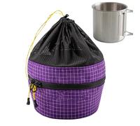 Générique Camping Cookware, Bag Organizer, 7.68x5.71x4.33 inches Waterproof Portable with Multiple, Camp Carrying Bag Compartments for Plates, Pots Bowls Flatware Picnic, Storage, Kitchen