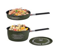 Générique Camping Cookware - Camp Cook Pot and Pan Set | Stackable Camping messs Kit | Detachable Handle Design Frying Tools for Family Survival Backpacking Hiking Hunting Couples Beach Trip Picnic