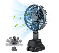 Générique Camping Fan, Battery Powered Cordless Wind Blower, Portable Rechargeable Cooling Device With Quiet, For Golf, Beach, Boating, Tent, Fishing, Home, Travel, RV, And Outdoor Activities