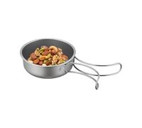 Générique Camping Pans for Cooking - Titanium with Foldable Handle | Backpacking Pan Camp Cookware Pot - for Outdoor Hiking Hunting Travel Road Trip RV Home Kitchen Accessories Stove
