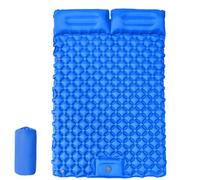 Générique Camping Sleeping Pad, uilt-in Foot Pump,Waterproof Inflatable Campings Sleepings Pads, Foldable Camp Sleeping Pads Travel Tent Gear for Parks Hiking Backpacking Picnic (Blue,Double)