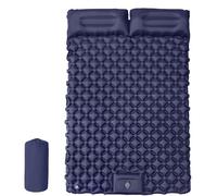 Générique Camping Sleeping Pad, uilt-in Foot Pump,Waterproof Inflatable Campings Sleepings Pads, Foldable Camp Sleeping Pads Travel Tent Gear for Parks Hiking Backpacking Picnic (Navy Blue,Double)