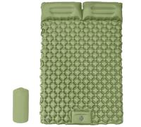 Générique Camping Sleeping Pad, uilt-in Foot Pump,Waterproof Inflatable Campings Sleepings Pads, Foldable Camp Sleeping Pads Travel Tent Gear for Parks Hiking Backpacking Picnic (Green,Double)