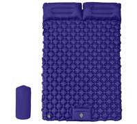 Générique Camping Sleeping Pad, uilt-in Foot Pump,Waterproof Inflatable Campings Sleepings Pads, Foldable Camp Sleeping Pads Travel Tent Gear for Parks Hiking Backpacking Picnic (Dark Blue,Double)