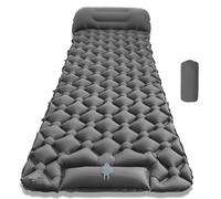 Générique Camping Sleeping Pad, uilt-in Foot Pump,Waterproof Inflatable Campings Sleepings Pads, Foldable Camp Sleeping Pads Travel Tent Gear for Parks Hiking Backpacking Picnic (Gray,Single)