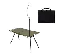 Générique Camping Table, Folding Picnic Desk, 15.75x15.75 inches Portable Cooking & Station Adjustable, Height Outdoor Setup for RV, Tailgating, Garden, Barbecue, Beach, Backyard, and Patio