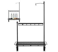 Générique Camping Table Rack - Picnic Folding Shelf Stand, Portable Lamp Holder Storage Organizer, Lightweight Outdoor Support Frame for Gear Cups Bottles Pots | for Camping Hiking Picnic BBQ Beach