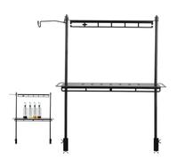 Générique Camping Table Rack - Picnic Folding Shelf Stand, Portable Lamp Holder Storage Organizer, Lightweight Outdoor Support Frame for Gear Cups Bottles Pots | for Camping Hiking Picnic BBQ Beach