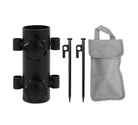 Générique Camping Tent Rod Holders - 10x3.7x3.7cm Windproof Tent Rod Base | Camping Tents Pole Bracket | Stabilizer Canopy Stakes Support Rust-Proof Steel Stand for Outdoor Fishing Hiking